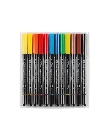 ROTULADOR LYRA AQUA BRUSH DUO CAJA 12 COL.