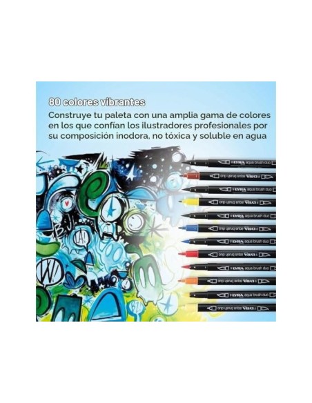 ROTULADOR LYRA AQUA BRUSH DUO CAJA 24 COL.