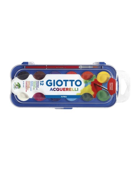 ACUARELA GIOTTO 12 COLORES ESTUCHE DE PLASTICO