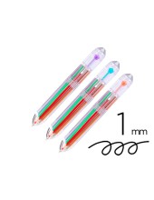 BOLIGRAFO LIDERPAPEL 10 1 CUERPO TPTE.10 1MM RETRACTIL