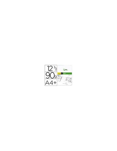 PAPEL DIBUJO LIDERPAPEL A4+ 320X240MM 90G/M2 VEGETAL SOBRE 12 HOJAS