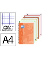 CUADERNO ESP. OXFORD OPTIK A4 T.PLASTICO MICRO 5MM 120H, ROSA