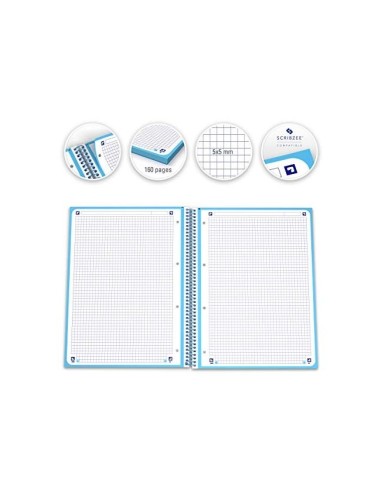 CUADERNO ESP. OXFORD EBOOK A4 T.EXTRA 5MM 80H 90GR. TURQ.
