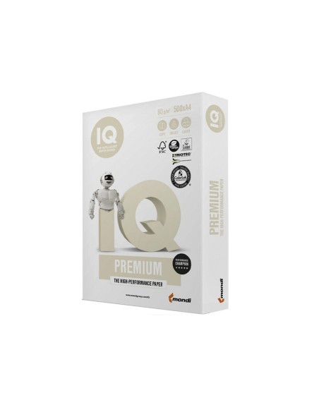 PAPEL FOTOCOPIADORA IQ PREMIUM DIN A4 80 GRAMOS PAQUETE DE 500 HOJAS