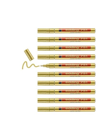 ROTULADOR EDDING PUNTA FIBRA 751 ORO PUNTA REDONDA 1,5 MM