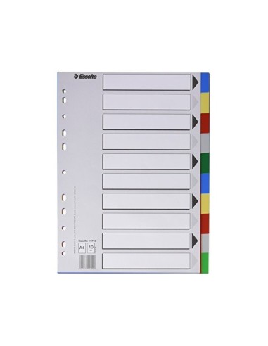 SEPARADOR ESSELTE PLASTICO JUEGO 10 SEPARADORES A4C/5 MULTITALADRO