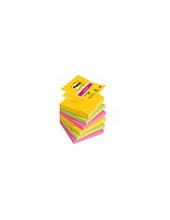 BLOC NOTAS ADH.POST-IT SUPER STICKY 76X76MM 6UD 90H. COL.SURT. 2