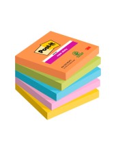 BLOC NOTAS ADH.POST-IT SUPER STICKY 76X76MM 5UD 90H. COL.SURT.