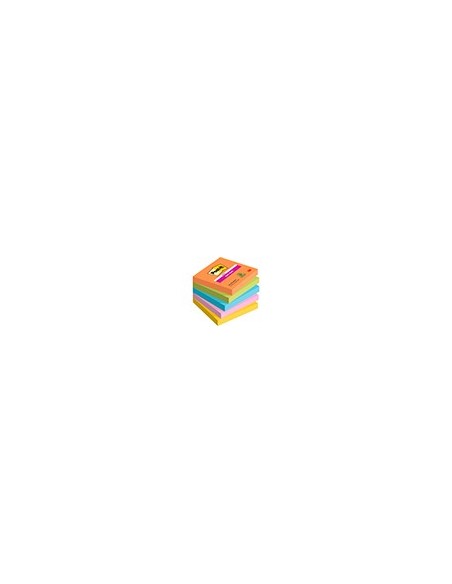 BLOC NOTAS ADH.POST-IT SUPER STICKY 76X76MM 5UD 90H. COL.SURT.
