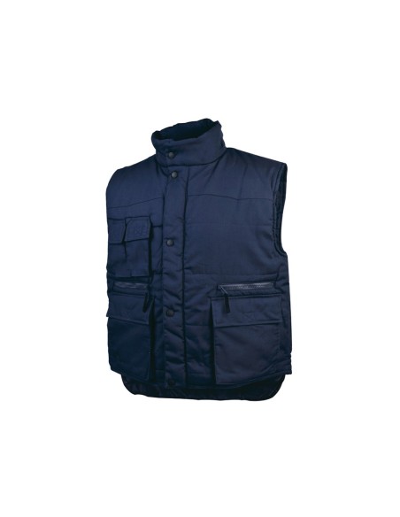 CHALECO DELTAPLUS CINTURA ELASTICA PROTEGE RIÑONES COL.AZ.T. L
