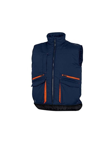 CHALECO DELTAPLUS CINTURA ELASTICA PROTEGE RIÑONES COL.AZ.T. L