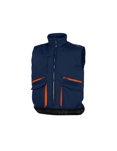 CHALECO DELTAPLUS CINTURA ELASTICA PROTEGE RIÑONES COL.AZ.T. M