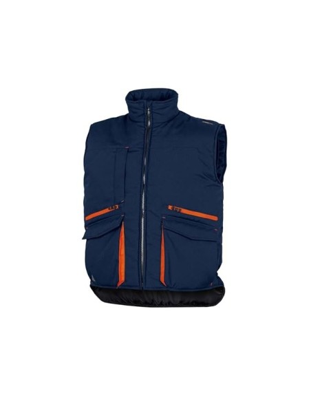 CHALECO DELTAPLUS CINTURA ELASTICA PROTEGE RIÑONES COL.AZ.T. M