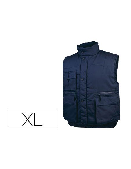 CHALECO DELTAPLUS BOLSILLOS CREMALLERA CINTURA ELAST AZ. NJ. TALLA XL