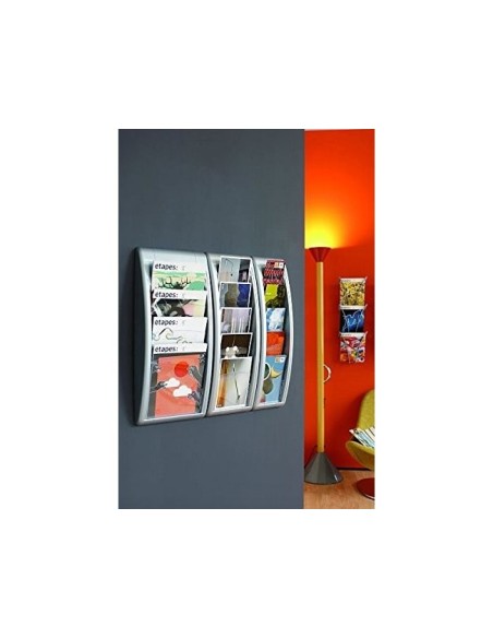 EXPOSITOR MURAL FAST-PAPERFLOWDIN A4 BLANCO 4 CASILLAS 650X290X95 MM
