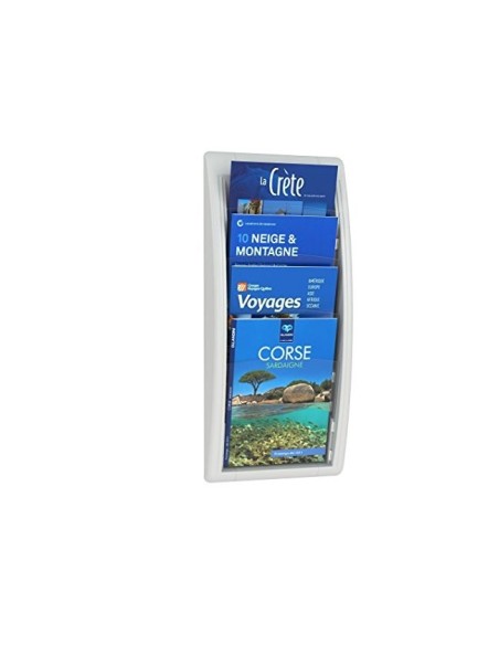 EXPOSITOR MURAL FAST-PAPERFLOWDIN A4 BLANCO 4 CASILLAS 650X290X95 MM