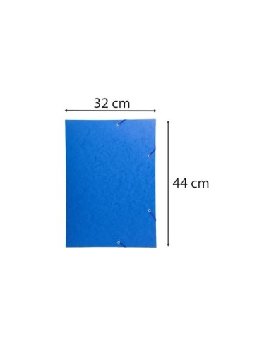 CARPETA GOMAS EXACOMPTA A3 SIMIL-PRESPAN 3 SOLAPAS AZ.