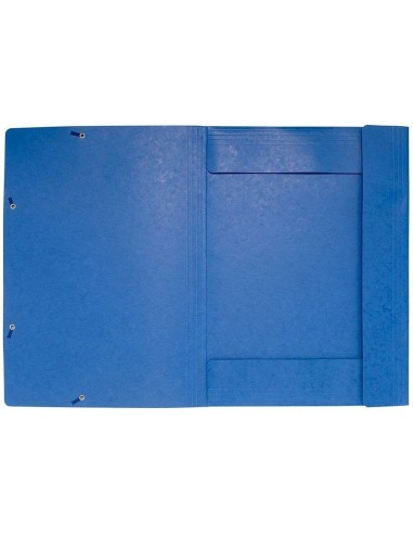 CARPETA GOMAS EXACOMPTA A3 SIMIL-PRESPAN 3 SOLAPAS AZ.
