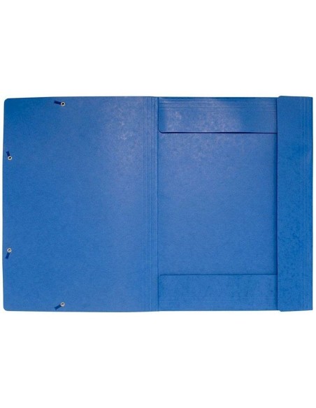 CARPETA GOMAS EXACOMPTA A3 SIMIL-PRESPAN 3 SOLAPAS AZ.