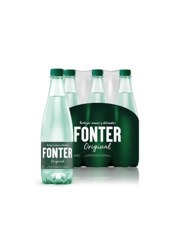 AGUA MINERAL NATURAL CON GAS FONTER BOTELLA DE 500ML