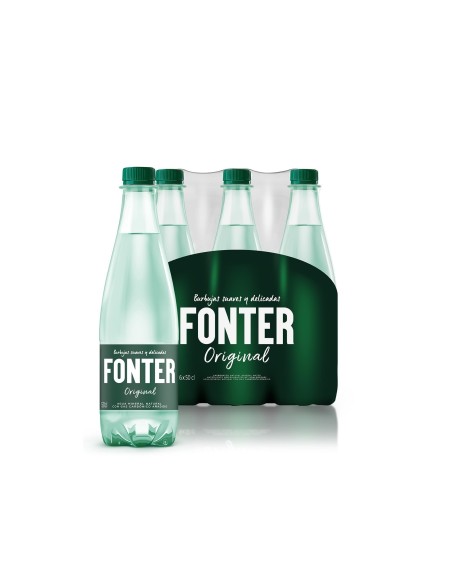 AGUA MINERAL NATURAL CON GAS FONTER BOTELLA DE 500ML