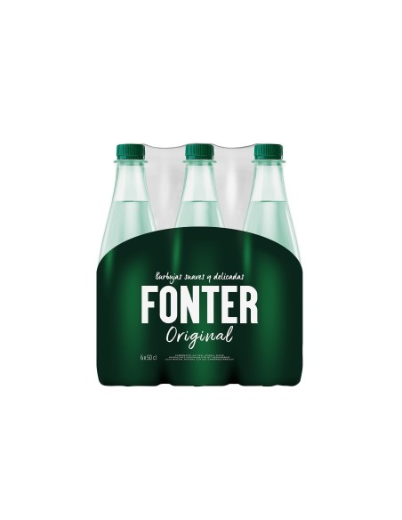 AGUA MINERAL NATURAL CON GAS FONTER BOTELLA DE 500ML