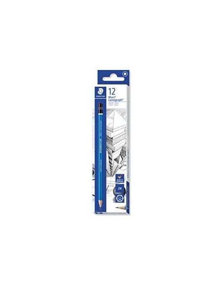 LAPICES DE GRAFITO STAEDTLER MARS LUMOGRAPH 100 2H UNIDAD 100-2H