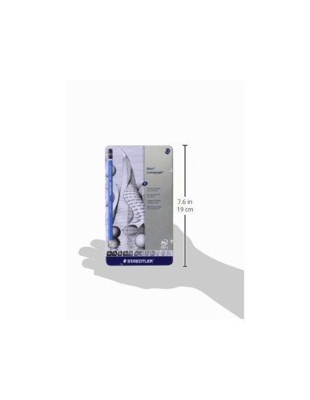 LAPICES GRAFITO STRAEDTLER MARS LUMOGRAPH 100 CAJA MET. 12 LAPICES