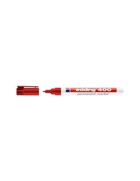 ROTULADOR EDDING MARCADOR PERMANENTE 400 ROJO PUNTA REDONDA 1 MM