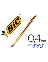 BOLIGRAFO BIC CRISTAL CELEBRATION ORO TINTA AZUL UNIDAD 921340