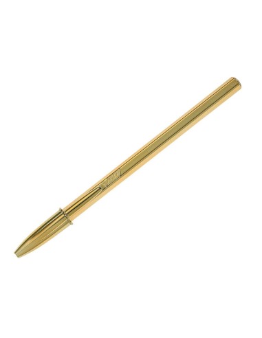 BOLIGRAFO BIC CRISTAL CELEBRATION ORO TINTA AZUL UNIDAD 921340