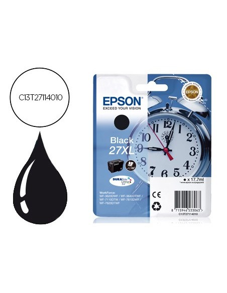 C13T27114012 CARTUCHO EPSON 27XL WF 3620/3640/7110/7610 NG.1.100PG.