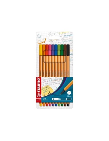 ROTULADOR STABILO PUNTA FIBRA POINT 88 ESTUCHE 10 COL.SURT.8810