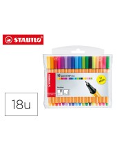 ROTULADOR STABILO PUNTA FIBRA POINT 88 MINI 18 COL.SURT.688/18-2