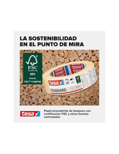 CINTA ADHESIVA TESA PARA PINTOR 50 MT X 30 MM 05087-00000-00