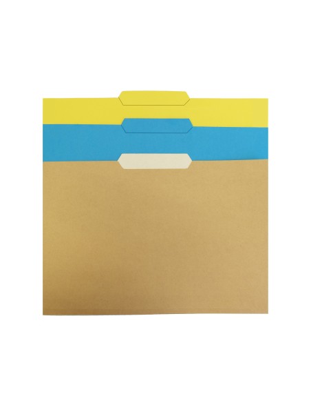 SUBCARPETA FL 250 GR. GIO C/PESTAÑA CENTRAL AMARILLO C/50