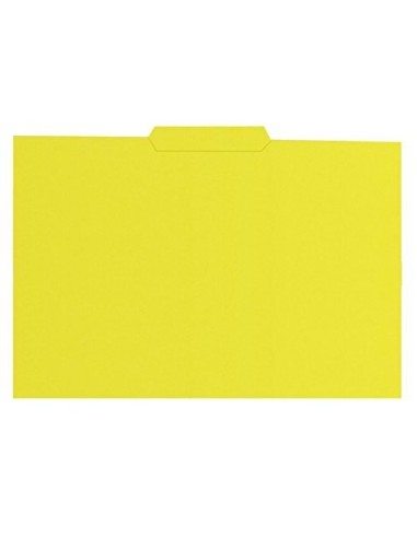 SUBCARPETA FL 250 GR. GIO C/PESTAÑA CENTRAL AMARILLO C/50