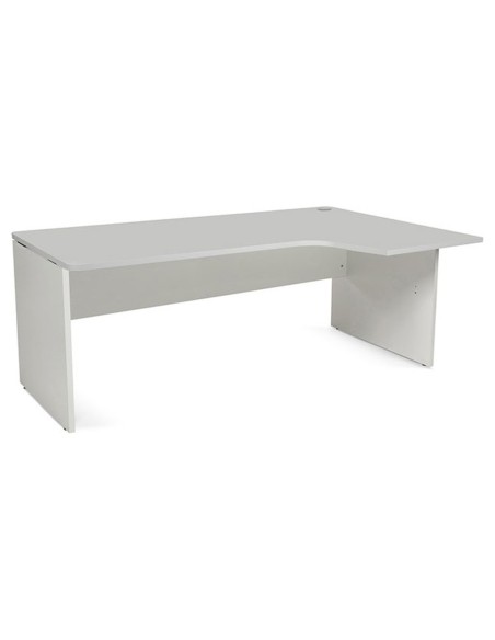 MESA ROCADA WORK 180X120 CM DER.AB02 ALUM/GRIS 2052AB02