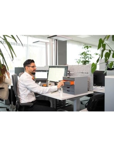 FICHERO 5 CAJONES DURABLE VARICOLOR APILABLES 292X280X356MM.7605-27