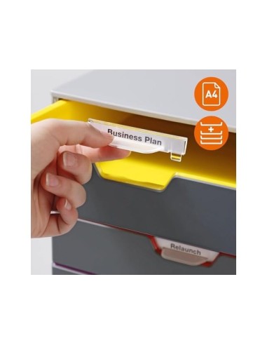 FICHERO 5 CAJONES DURABLE VARICOLOR APILABLES 292X280X356MM.7605-27