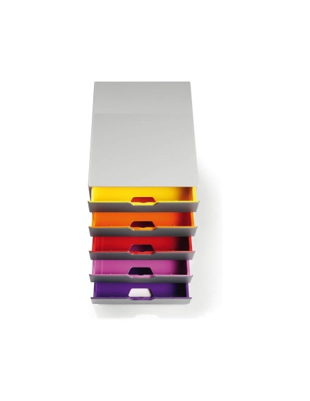FICHERO 10 CAJONES DURABLE VARICOLOR APILABLES 292X280X356MM.7610-27
