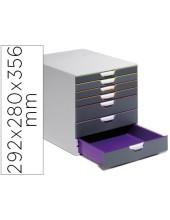 FICHERO 7 CAJONES DURABLE VARICOLOR APILABLES 292X280X356MM.7607-27