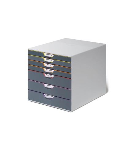 FICHERO 7 CAJONES DURABLE VARICOLOR APILABLES 292X280X356MM.7607-27