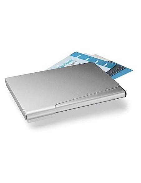 TARJETERO DURABLE ALUM.CAP.20 TARJETAS 55X90MM.PLATA 100X65MM.2415-23