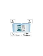 PAPEL SECAMANOS IND.AMOOS 2 CAPAS 235MM.X 300 MT AZ. 2 ROLLOS J613001 2