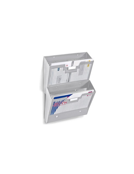 EXPOSITOR MURAL CEP PARED PT. REJILLA 1 COMP.GRIS 360X257X95MM.123