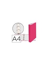 CARPETA 4A.30MM REDONDAS EXACOMPTA A4 CARTON FORRADO ROSA 51365E 2