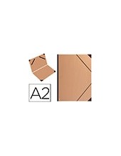 CARPETA PLANOS CLAIREFONTAINE A2 CARTON GOFRADO KRAFT C/GOMAS 2