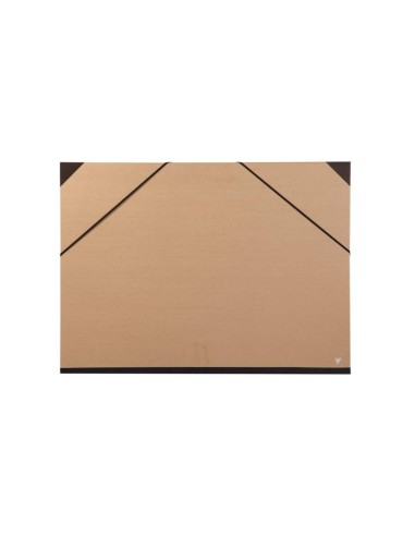 CARPETA PLANOS CLAIREFONTAINE A2 CARTON GOFRADO KRAFT C/GOMAS