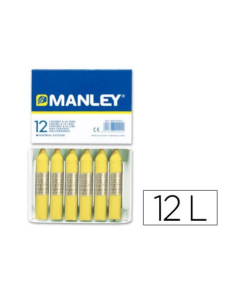 LAPICES CERA MANLEY UNICOLOR VERDE AMARILLO CLARO Nº 47 CAJA DE 12